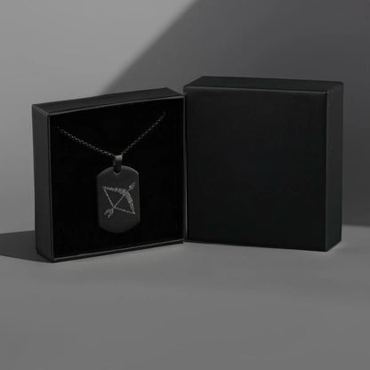 Ram Baan Microcarved Tag Necklace