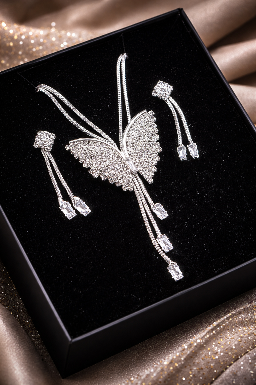 Delicate Butterfly Jewelry Set