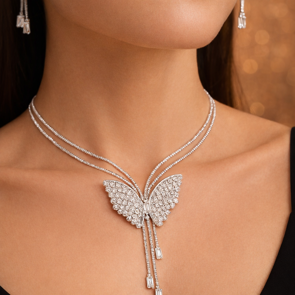 Delicate Butterfly Jewelry Set